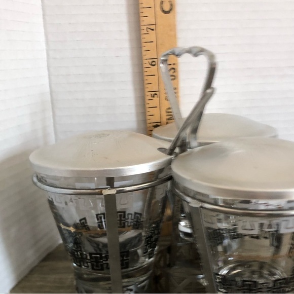 Vtg Dominion Glass Atomic Serving Set - Picture 11 of 13